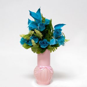 W6621 Pink Paper Flower Vase