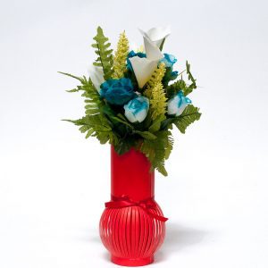 W6622 Red Paper Flower Vase