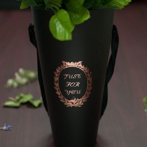 W9207 Black Cylinder Vase Paper Flower Box