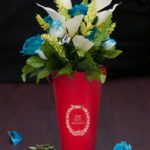 W9209red Red Cylinder Flower Box