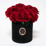 W9215 Black “Just for You” Tall Round Flower Box Set of 3