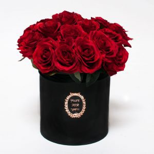 W9215 Black “Just for You” Tall Round Flower Box Set of 3