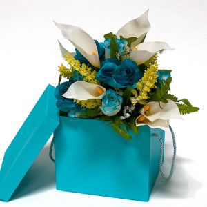 W9458 Light Blue Square Flower Boxes Set of 3