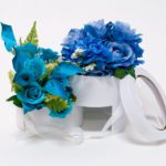 W9591 Double Layer White Round Flower Box with Window Lid (Two-Layers)