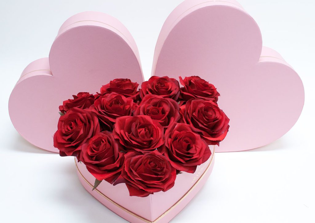 W9648 Pink Heart Shape Flower Box Set of 3 | D & E Floral Supplies