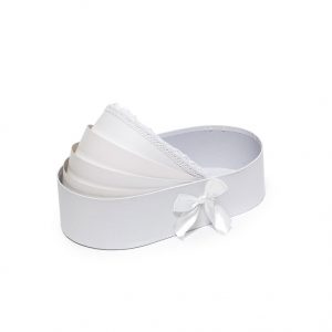 W9298 White Baby Bassinet Flower Box