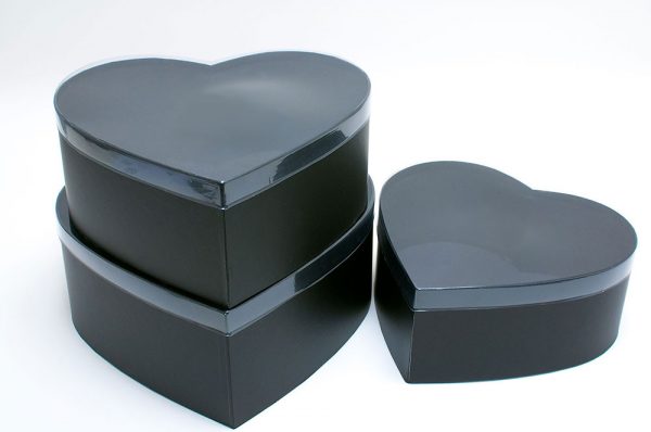 Black Heart Shape Flower boxes