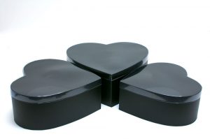 Black Heart Shape Flower boxes