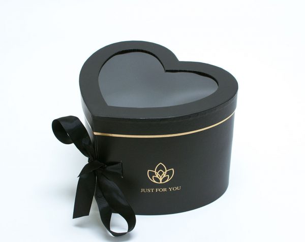 Black Heart Shape Flower Box