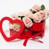 Red Heart Shape Flower Box