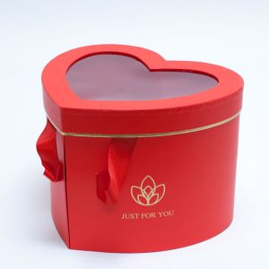 Red Heart Shape Flower Box