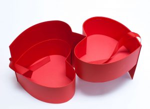 Two Tier Heart Shape Flower Box