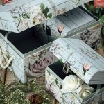 RW025-P22 Set of 3 Flower Chest Gift Boxes