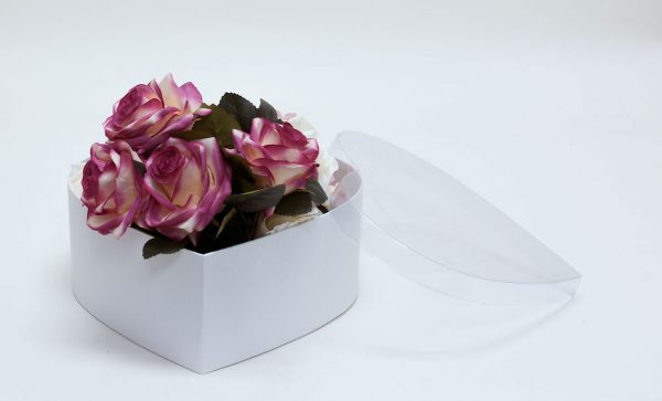 White Heart Shape Flower boxes