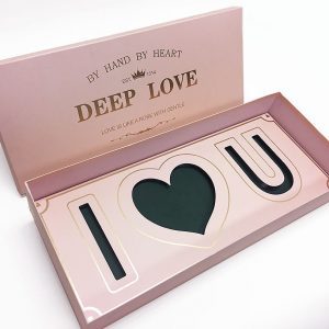 Pink Rectangular I Love You Flower Box With Liners and Foams