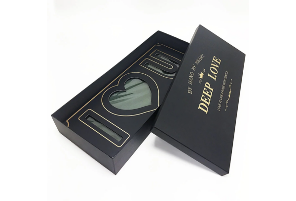 Black I Love You Flower Box foldable liner and floral foams included