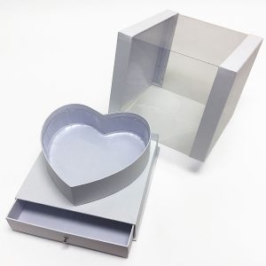 White Square Clear Flower Box