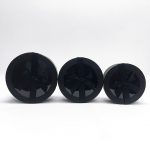 W7408 Black Round Shape Flower Boxes Set of 3 With Ribbon