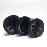 W7408 Black Round Shape Flower Boxes Set of 3 With Ribbon
