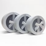 W7409 White Round Shape Flower Boxes Set of 3 With Ribbon
