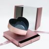 Rose Gold Acrylic Flower Box with Drawer and Ribbon