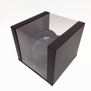 W7352 Black Clear Square PVC Flower Box With Heart Shape in the Middle