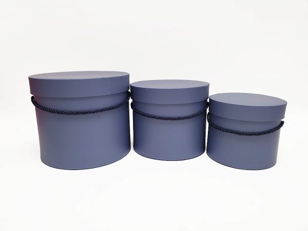 Slate Blue Round Flower Boxes
