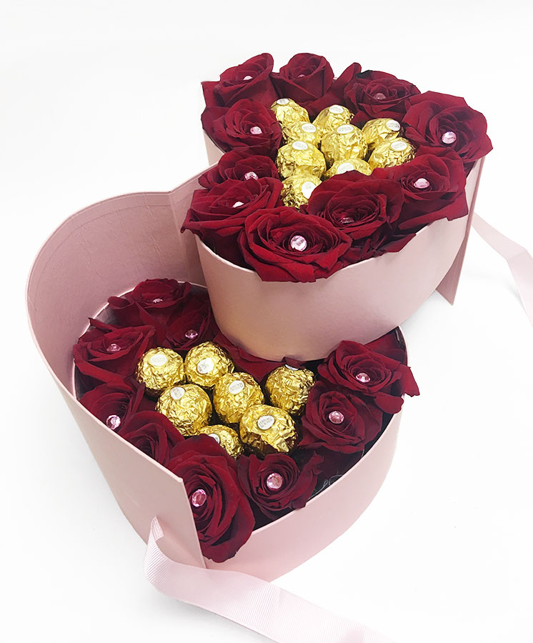 Rose Gold Heart Box with Lid Handmade Resin Box Ring Box Jewelry Box