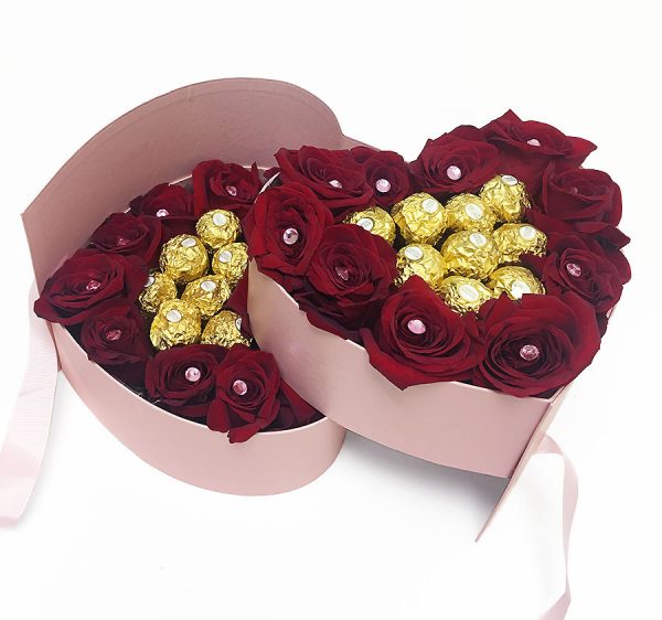 Two Tiers Heart Shape Flower box