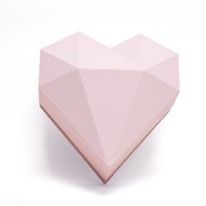 1121Apnk Pink Diamond Heart Flower Box