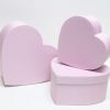 Pink Fabric Heart Shape Flower boxes