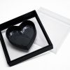 Black Transparent Square Heart Shape Flower Box