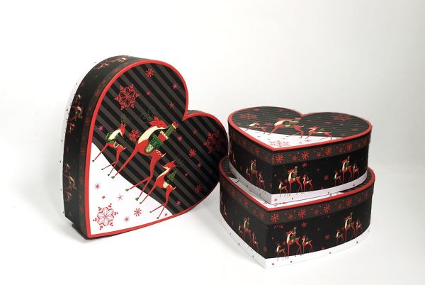 Christmas Reindeer Heart Shape Flower boxes
