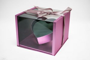 Rose Gold Acrylic Square Flower box