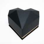 1121ABlk Black Diamond Heart Flower Box