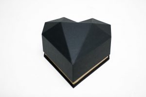 Black Diamond Heart Flower Box