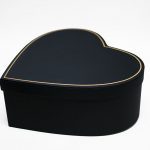 Big Black Heart Shape Flower Box With Liner