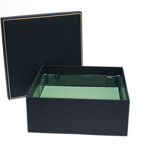 Big Black Square Shape Flower Box With Liner and Foam