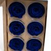 Royal Blue Ecuadorian Eternity Flowers Preserved Roses Pack of 6 6cm to 7cm