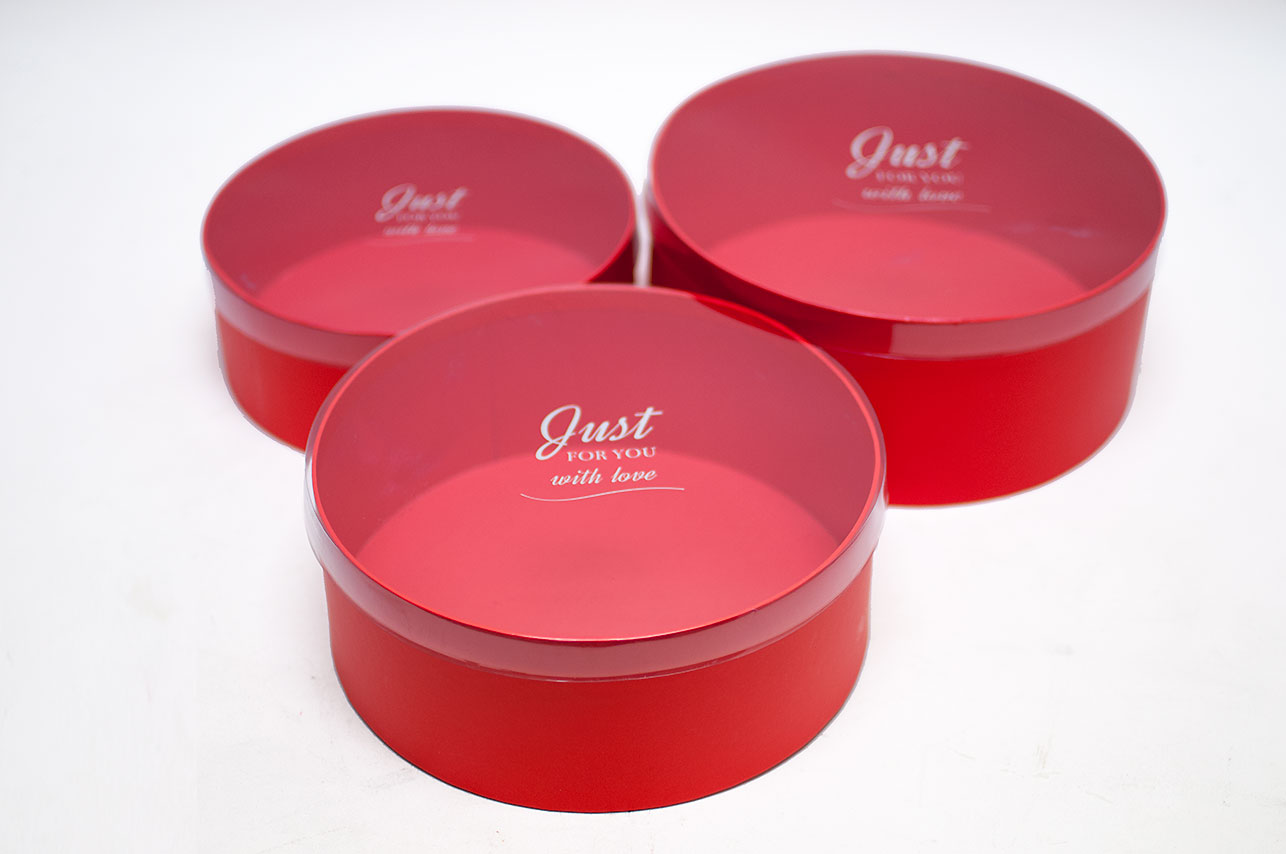 W7182 Red Round Shape flower boxes