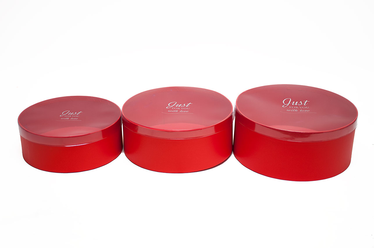 W7182a Red Round Shape flower boxes