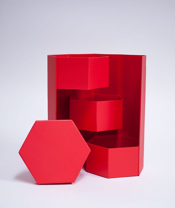 Red Tri-layer Flower box