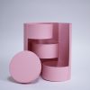 Pink Round 3 tier flower box