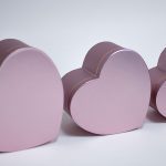 W7506 Rose Gold Heart Shape Set of 3 Flower Boxes