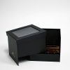 Black Square Double Layer Flower Box With Window
