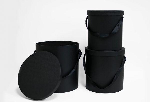 100333BLK Set of 3 Round Barrel black