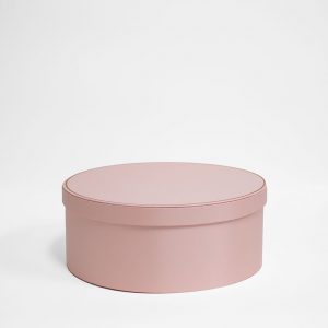 Big Pink Round Shape Flower Box With Liner and Foam
