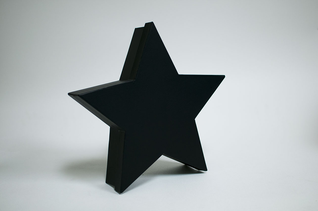 W6659 Black Star Shape Flower Box | D & E Floral Supplies