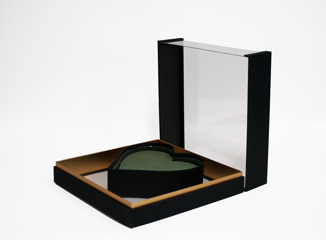 1125ABlk Acrylic Black Photo Frame Flower Box