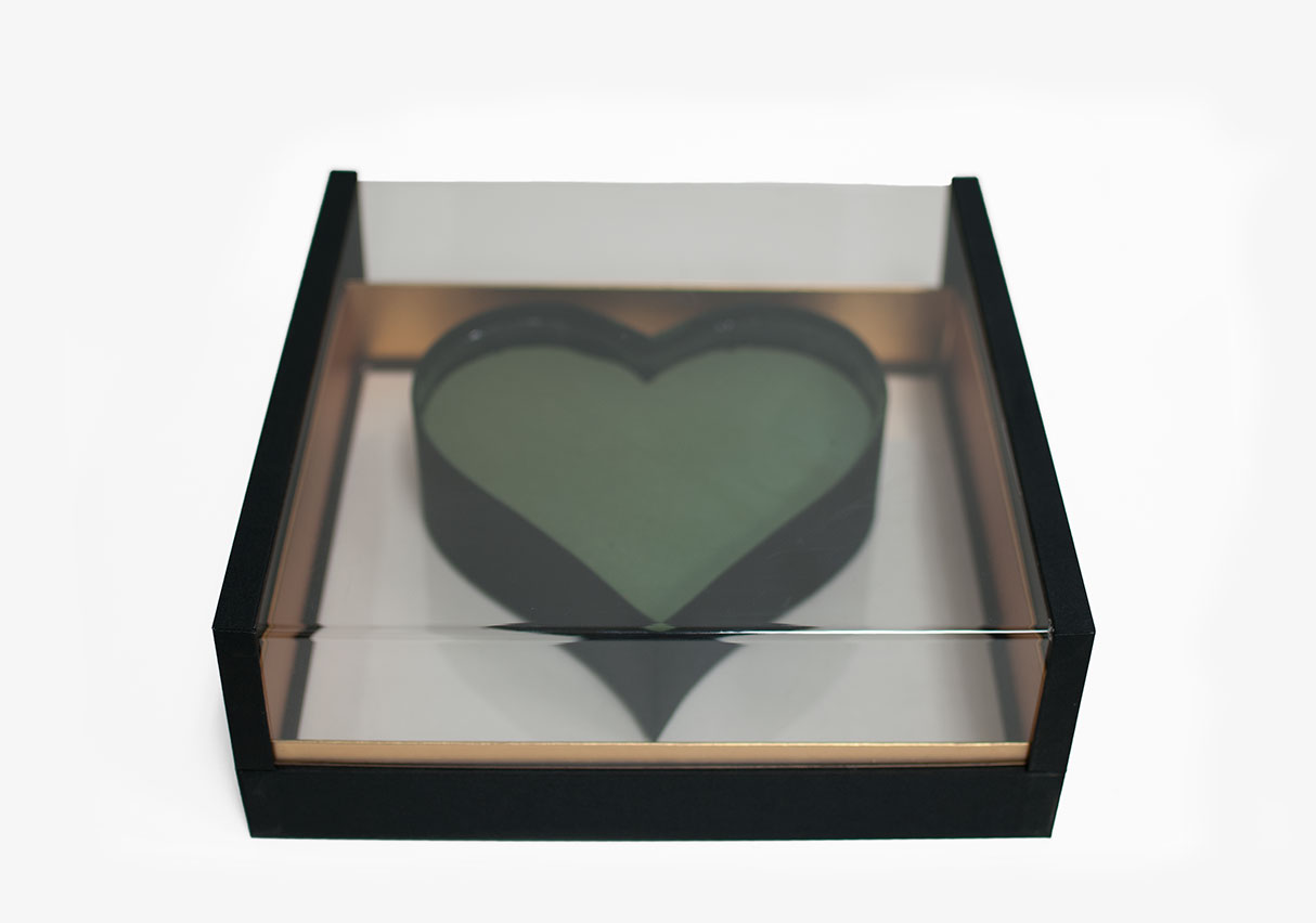 1125ABlk Acrylic Black Photo Frame Flower Box